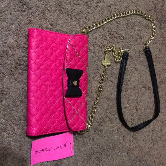 Betsey Johnson Handbags - NWT-HOT PINK BOW BETSY JOHNSON WALLET ON STRING